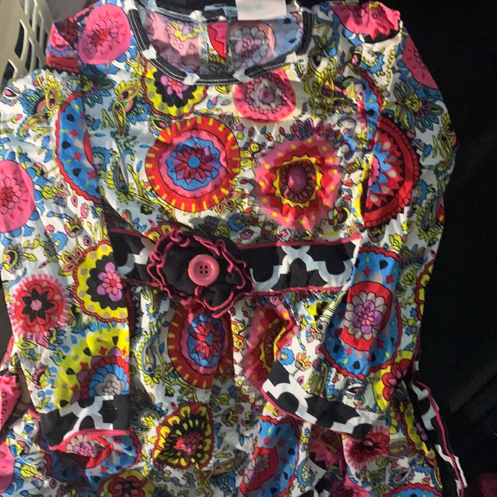 Girls top bright multi color